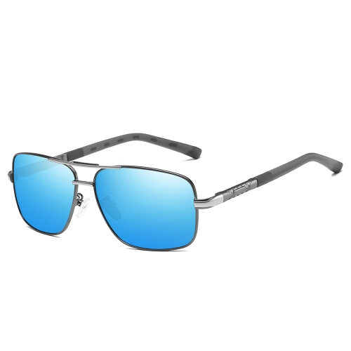 Free Shipping Mens Sunglasses Brand Designer Spring Temple Rectangle Metal Polarized Sun Glasses for Men Driving Sunglass 1386