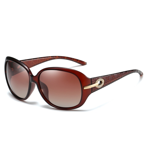 Lady's Oversized Fashion Sun Glasses for Women Gradient Polarzied Sunglasses Female Oval Retro Sunglass 2098
