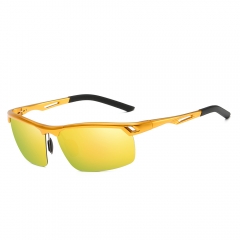 Mens Aluminum Sport Polarized Sun Glasses for Men Half-rim Cycling Sunglasses Men‘s Aluminium Driving Sunglass 5550