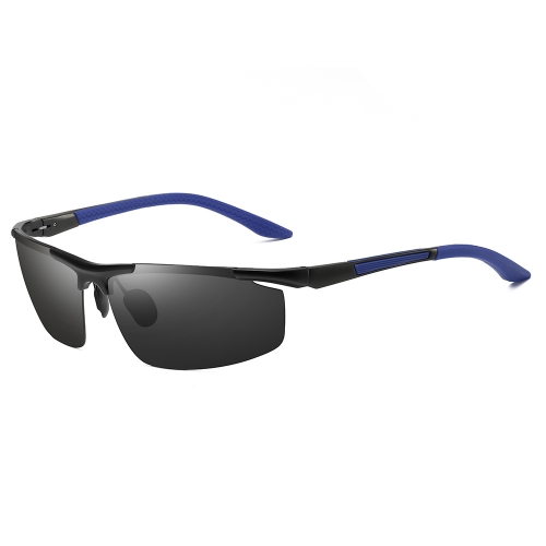 Men's Aluminum Sports Polarized Sunglasses for Male Semi-Rimless Cycling Sun glasses Men Aluminium Driving Sunglass 5570