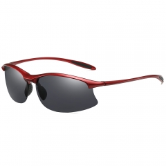 Men's TR-90 Nylon Sports Sun Glasses for Men Half-rim Polarized Sunglasses Ultra Lightweight Plastic Memories Fishing Sunglass 2468