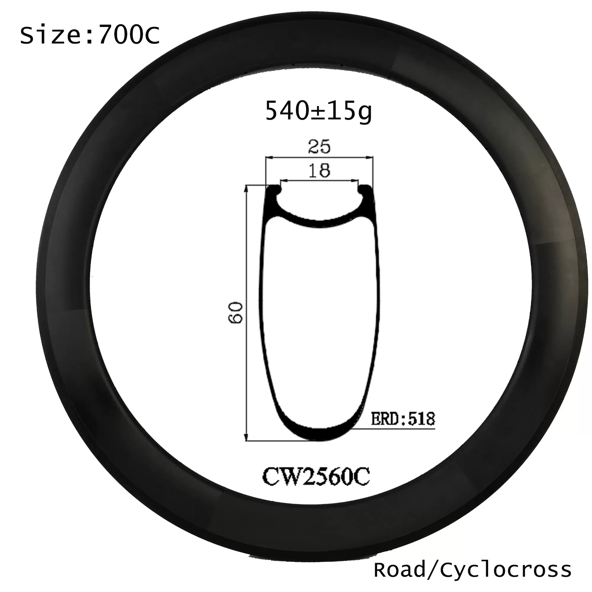 |CW25-60T/C/CT| online bike shop hot sale 25mm width 60mm deep tubular/clincher/tubeless tyres rim brake/disc brake available CNC high precision drill