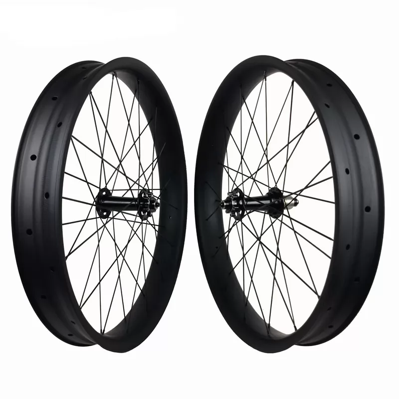 |CW26-80CT| 26er carbon fatbike wheels 80mm width 25mm depth clincher tubeless compatible sand bicycle wheelset M74 hub QR/TA 1423/1420 Spokes light