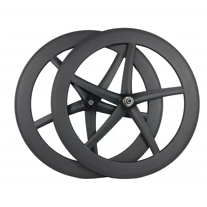 |CW25-65C/T-5S|Carbon bike 5 spoke wheels starfish designed beautiful shape 25mm width 65mm depth clincher/tubular tire cycles bicycle five spokes one