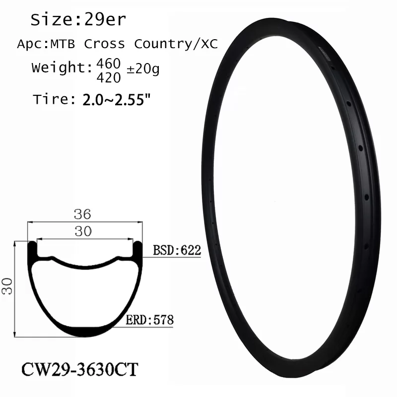 29er 2427303536405052mm width