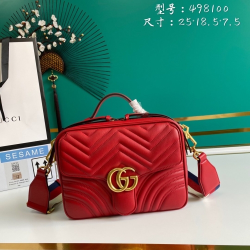 NO:1134  model 498100 size:25*18.5*7.5cm GG Marmont