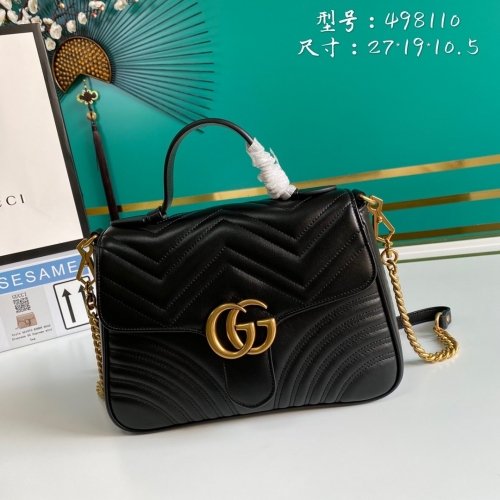 NO:1140  model 498110 size:27*19*10.5cm Gucci GG Marmont