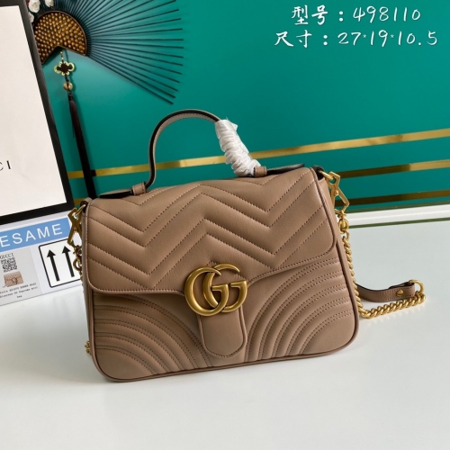 NO:1142  model 498110 size:27*19*10.5cm Gucci GG Marmont