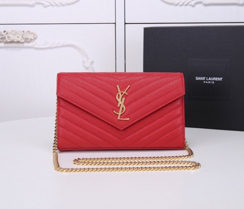 NO:1446 YSL Caviar Cowhide Envelope woc22cm model 360450 size:22.5*14*4cm  Monogram Woc