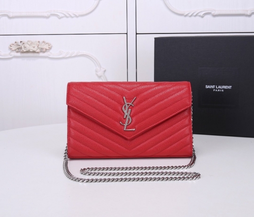 NO:1446 YSL Caviar Cowhide Envelope woc22cm model 360450 size:22.5*14*4cm  Monogram Woc