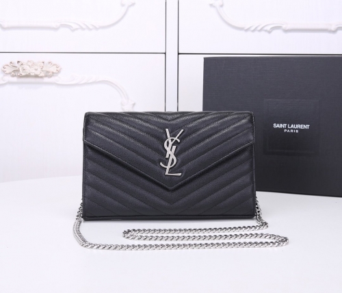 NO:1451 YSL Caviar Cowhide Envelope woc22cm model 360450 size:22.5*14*4cm  Monogram Woc