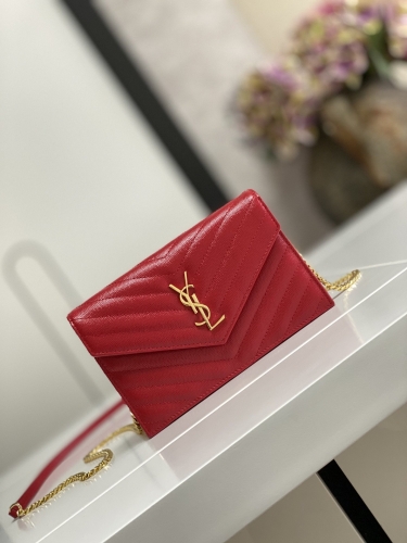 No:2342 YSL Caviar Cowhide Envelope woc19cm 393953 19*11.5*4cm Woc 19cm