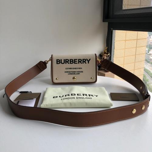 No.13445 Burberry Vintage Check and Leather Crossbody Bag