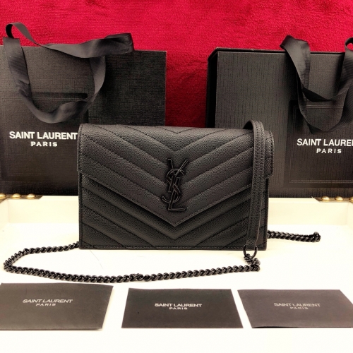 No:2350 YSL Caviar Cowhide Envelope woc19cm 393953 19*11.5*4cm Woc 19cm