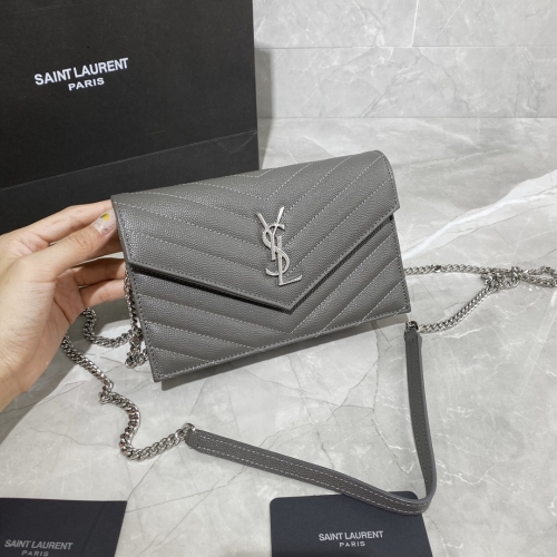 No:2343 YSL Caviar Cowhide Envelope woc19cm 393953 19*11.5*4cm Woc 19cm