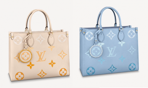 No.13462 LV By The Pool OnTheGo MM Tote M45717 yellow M45718 blue 2colors