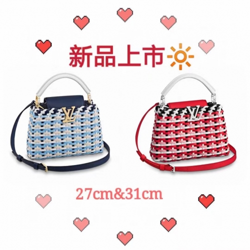 NO:20007 M48865 CAPUCINES LV Hand Bags 2 Color Available SIZE:27 *20*9 cm/31.5 *20*11 cm