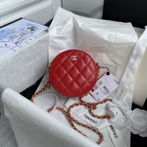 NO:20116 CHANELSmall round cake and Pearl bag AP0888 4 Color Available SIZE: 23X13X7CM