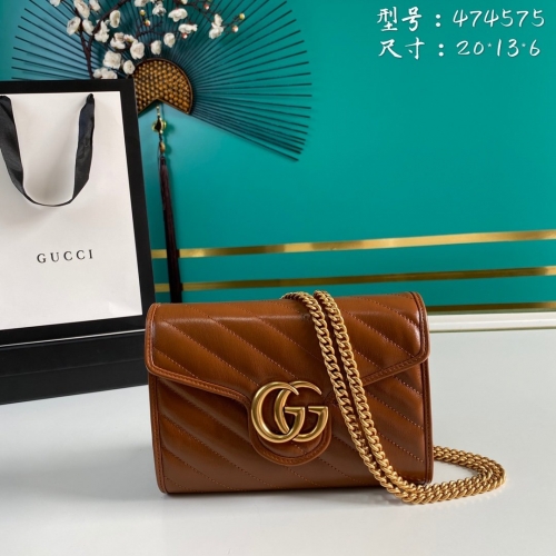 NO:1018 Gucci GG Marmont model 474575 size: 20*13*6cm