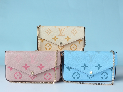 No.13465 LV By The Pool Félicie Pochette M80498 M80489 pink 21*12*3cm 3colors