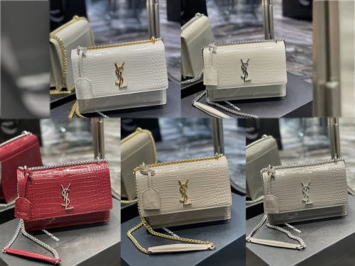 No.20380 YSL 422906 22×8×16cm sunset 22cm 5A 5colors alligator pattern