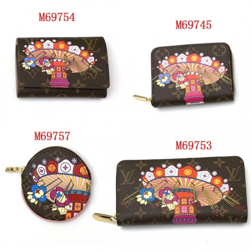 No.20466 LV wallet M69757 9.0 x 9.0 x 1.0 cm M69754 12.0 x 9.5 x 1.5 cm M69745 11.0 x 8.5 x 2.0 vivienne  M69753 19.5 x 10.5 x 2.5 cm Portofiu Victori