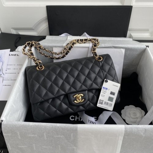 No.50022 Chanel A01112 MM15.5x25.5x6.5cm Chane1 Classic Flap Bag Caviar Grain 25cm