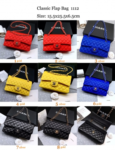 No.50031 Chanel CF 1112 MM15.5x25.5x6.5cm Chane1 Classic Flap Bag Deerskin 25cm  stop production