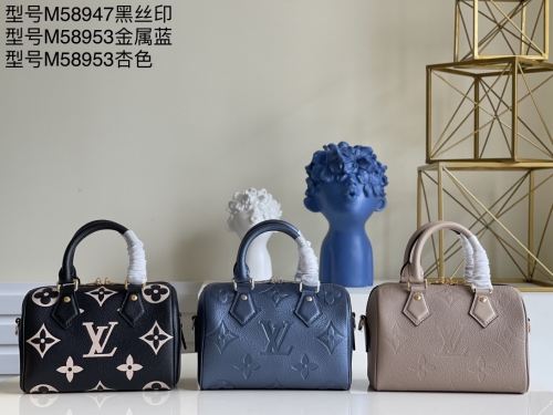 No.20732 M58947 black+printing,M58953 blue,M58953 tan 20.5 x 13.5 x 12cm Speedy Bandoulière 20