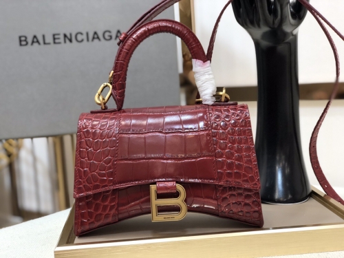 No.30008 Balenciaga hourglass bag Calfskin with Litchi grain Adjustable shoulder strap SIZE: 19 * 8 * 21cm, 23*10*24cm