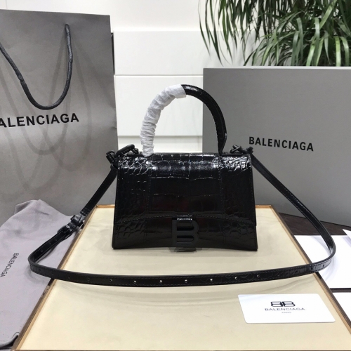 No.30009 Balenciaga hourglass bag Calfskin with Litchi grain Adjustable shoulder strap SIZE: 19 * 8 * 21cm, 23*10*24cm