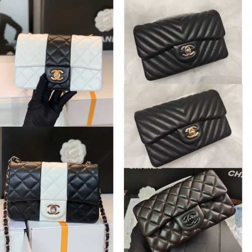 No.50185 Chanel 1116 20cmX15.5cmX6cm CF20 overseas snake inside with deer grain leather python skin