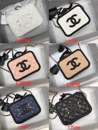 No.50186 Chanel   93342    21cm   93341   17cm   caviar grain leather