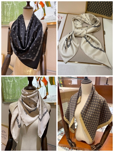 No.90003 Scarves and shawls 2021  CELINE 90*90cm  Mulberry Silk