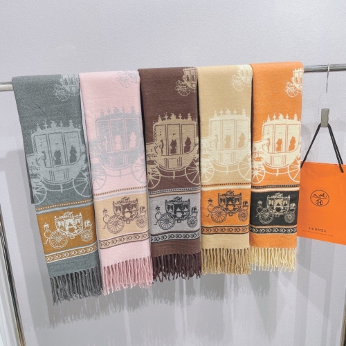 No.90054 Scarves and shawls 2021  HERMES  180*65cm  Two-sided scarf available on both sides