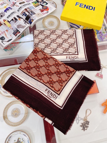 No.90038 Scarves and shawls Fendi  140*140cm  Cashmere Kerchief