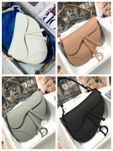 No.51022 Dior M0446 25.5 x 20 x 6.5cm,  M0447 19.5*18*5cm, Ultra matte Big size Oblique Saddle Grind arenaceous cowhide 牛皮磨砂