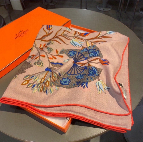 No.90129 Scarves and shawls 2021  Hermes  140*140cm  Real Silk Cashmere