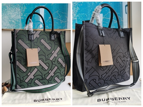 No.51033 BURBERRY  80436911  35.5*15*37.5cm  Fabric made from recycled polyester fiber and cotton yarn