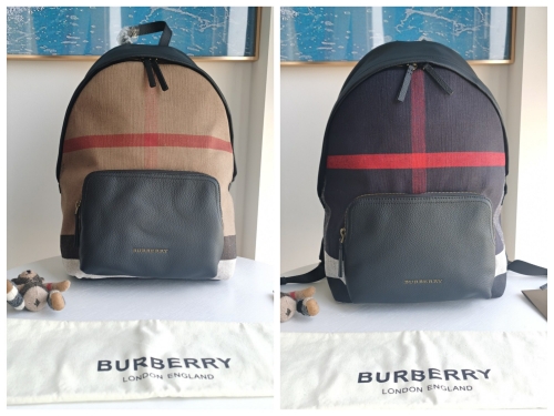 No.51058 BURBERRY  40-28-12cm  Italian imported jute fabric with Litchi Grain Leather