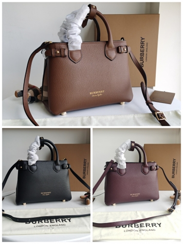 No.51052  BURBERRY 34x16x25cm / 26x12x19cm Imported Grain Calfskin