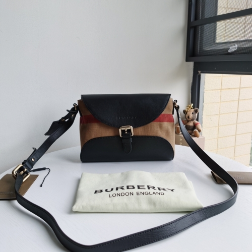 No.51074 BURBERRY  24-18-4cm  Linen and calfskin