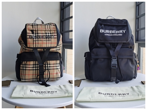 No.51075 BURBERRY  27 x 14 x 41cm  Vintage Vintage plaid nylon