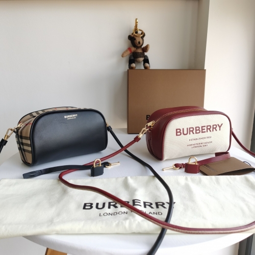 No.51137 BURBERRY  18 x 8 x 11cm  Bowling bag, canvas and Italian tanned leather