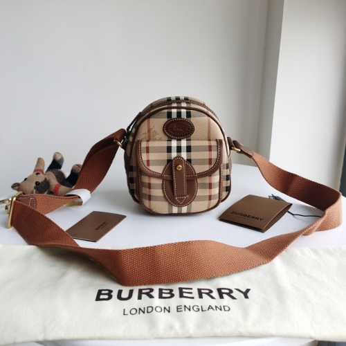 No.51146 BURBERRY 15*10*17cm  Vintage small round egg saddle bag