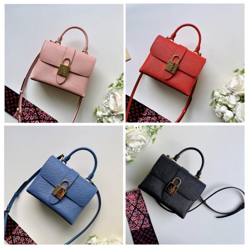 No.125 LV Locky BB bag M53159 blue,  M53239 red, M52880 black,  M52879 pink, 21x17x8cm, Epi