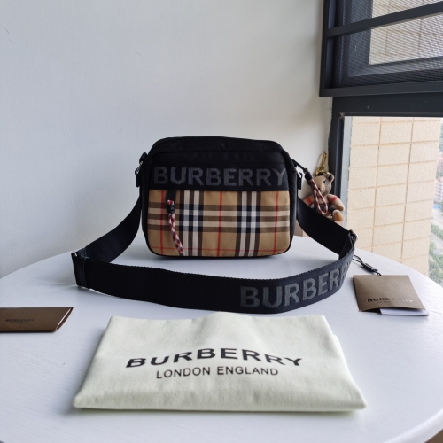 No.51142 BURBERRY  22.5*8*14.5cm  Men’s camera bag Vintage patchwork Vintage checkered rucksack and fanny pack