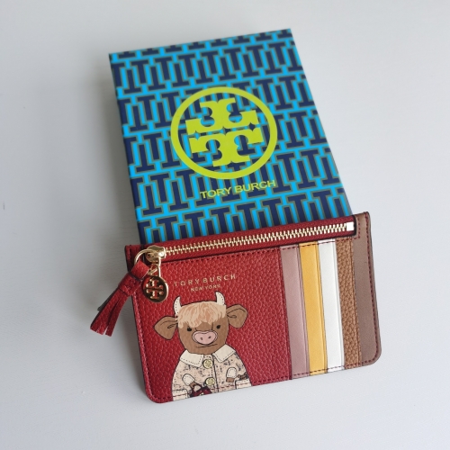 No.51169  Toryburch  13*8.5cm   Cow Skin Small Card bag/change purse