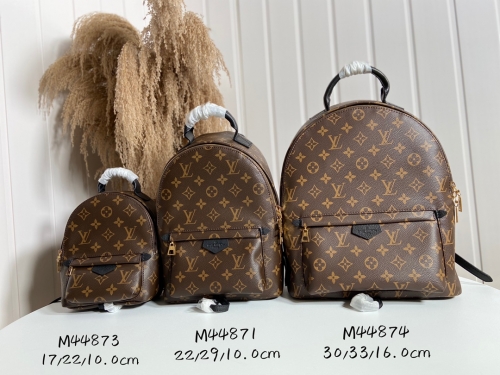 No.13468 LV PALM SPRINGS MONOGRAM BACKPACK MINI M44873 44872 17*22*10cm PM M44871 20*31*10CM MM M44874 28*33*16cm