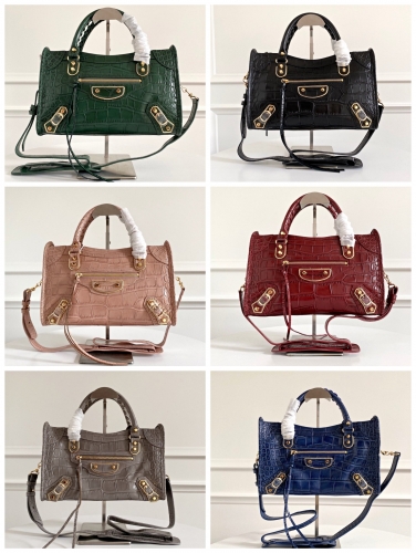 No.51232 Balenciaga  021  30*19*11cm / 238  23*15*9cm / 219  19*12*5cm  Crocodile motorcycle bag